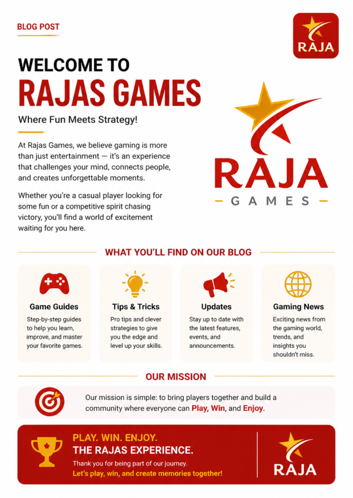 My Services in Rajas Games