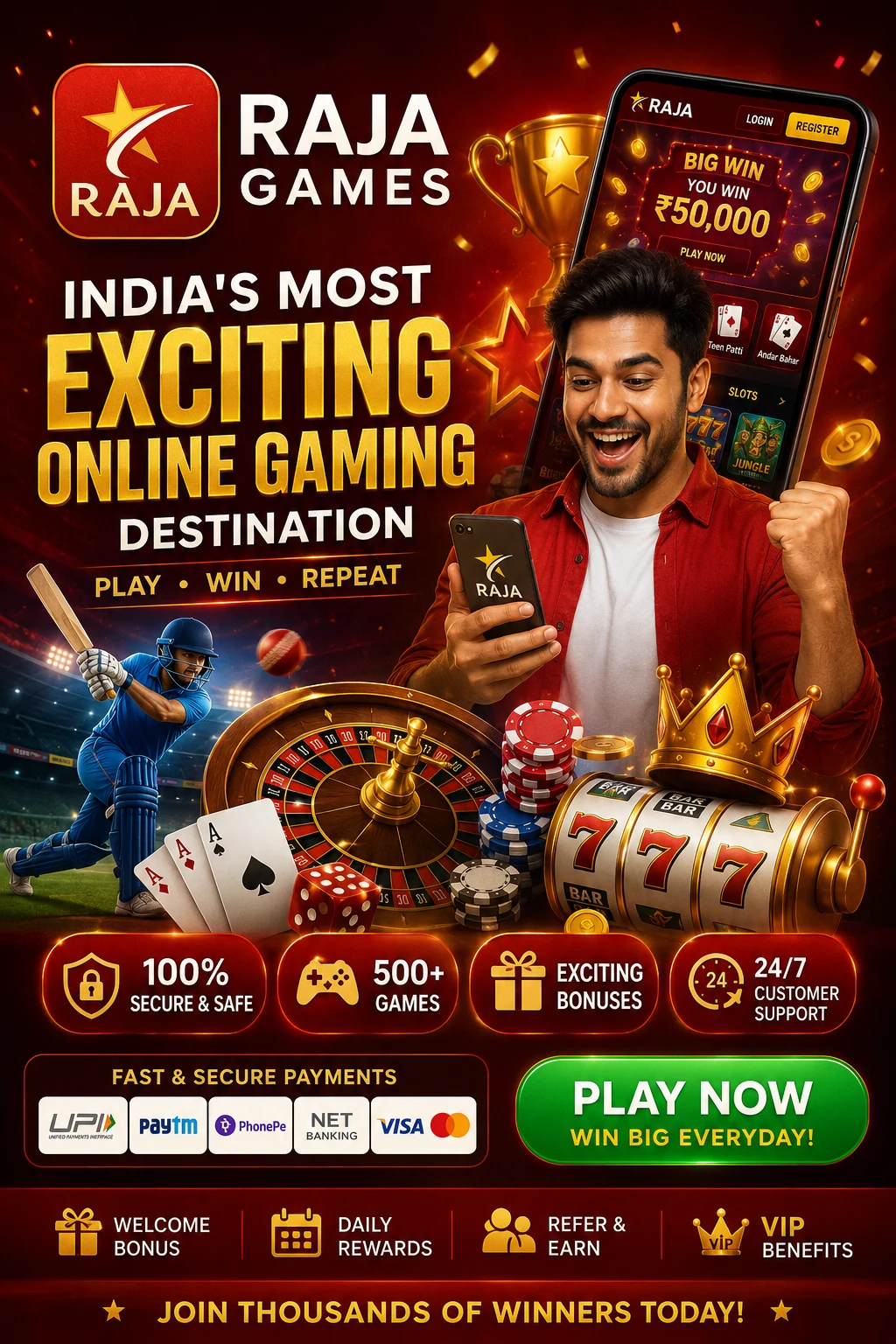 Raja games: Best Online Gaming Platform for India 2026 Meta Description