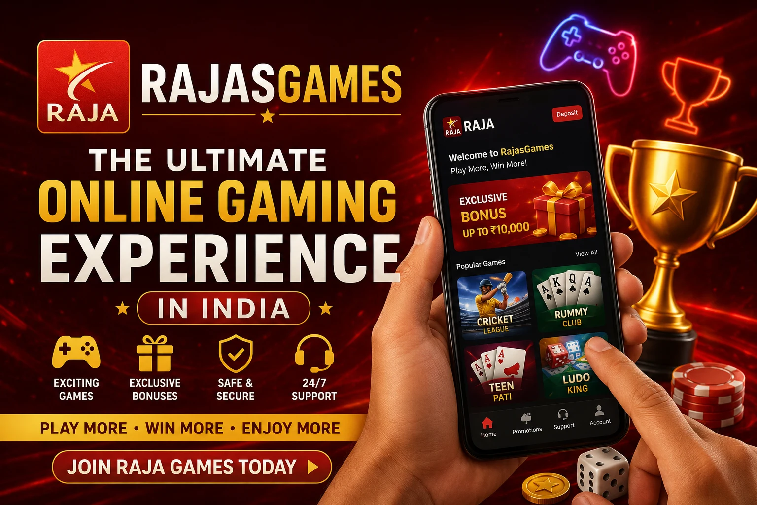 Online gaming experience raja games
